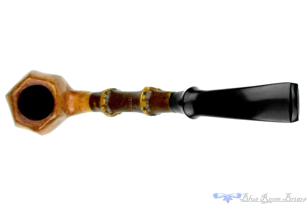 Blue Room Briars is proud to present this Bent Paneled Acorn with Dark Bamboo Estate Pipe