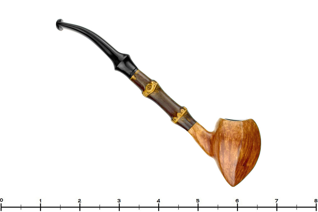 Blue Room Briars is proud to present this Bent Paneled Acorn with Dark Bamboo Estate Pipe