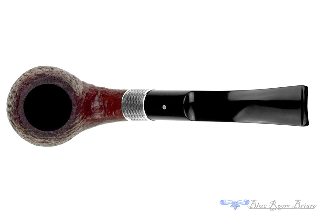 Blue Room Briars is proud to present this Dunhill Red Bark 0491 (70's Make) Bent Sandblast Apple with Silver Estate Pipe