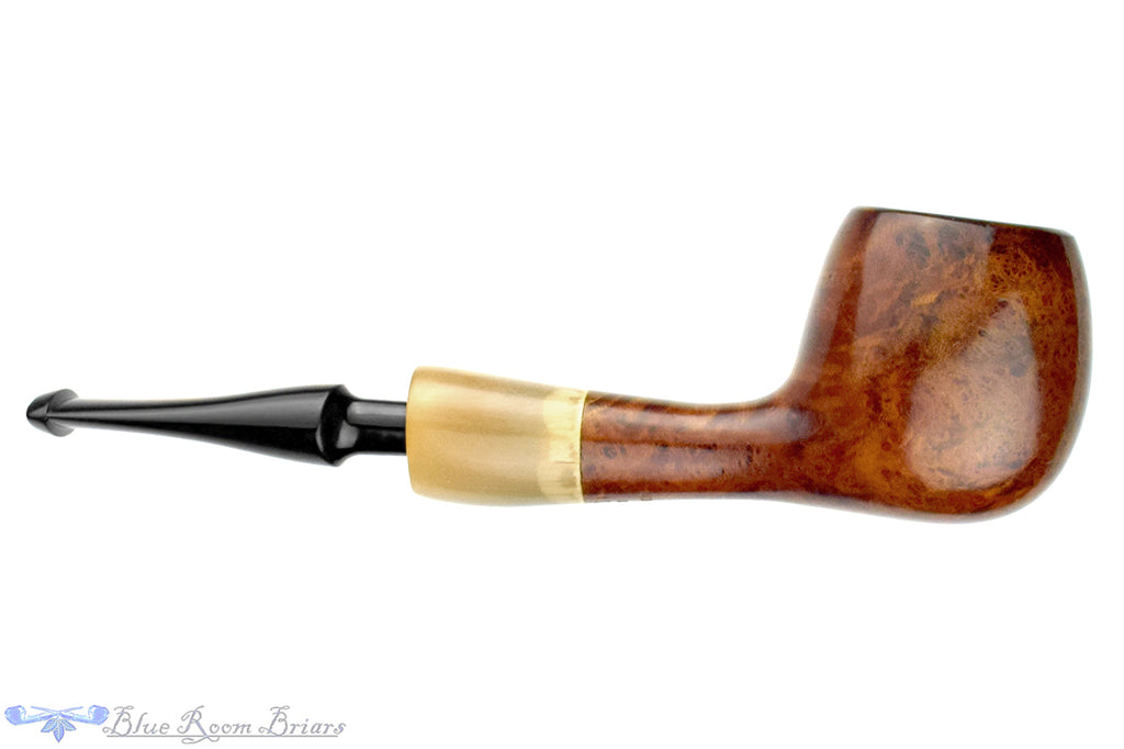 Blue Room Briars is proud to present this Nørding 101 Apple with Horn Ferrule Estate Pipe with Replacement Stem