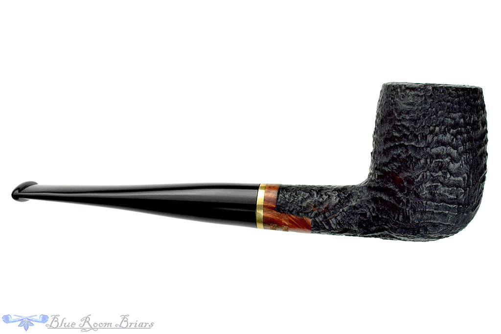 Blue Room Briars is proud to present this My Own Blend SM (2004 Make) Sandblast Billiard with Brass Estate Pipe