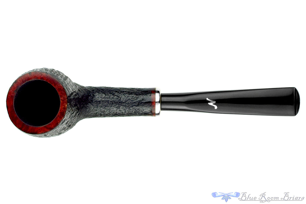 Blue Room Briars is proud to present this Erik Nørding ROM (1995 Make) Sandblast Billiard with Silver Estate Pipe