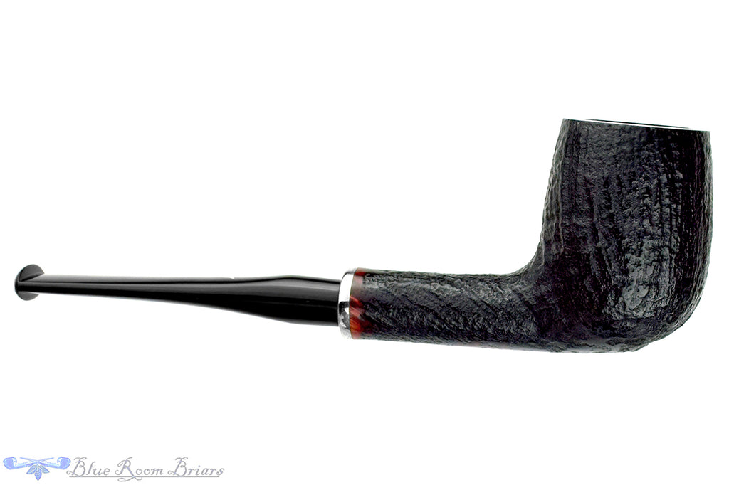 Blue Room Briars is proud to present this Erik Nørding ROM (1995 Make) Sandblast Billiard with Silver Estate Pipe