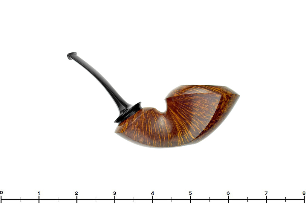 Blue Room Briars is proud to present this Sabina Santos Bent Reverse Calabash Sitter with Plateaux Estate Pipe