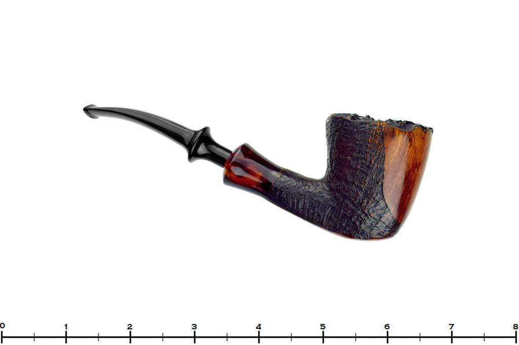 Blue Room Briars is proud to present this Stanwell Antique 63 Bent Partial Blast Freehand with Plateau and Acrylic Ferrule Estate Pipe