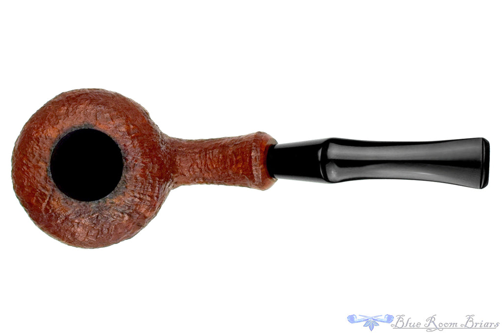 Blue Room Briars is proud to present this Torben ROTA Bent Sandblast Pear Estate Pipe