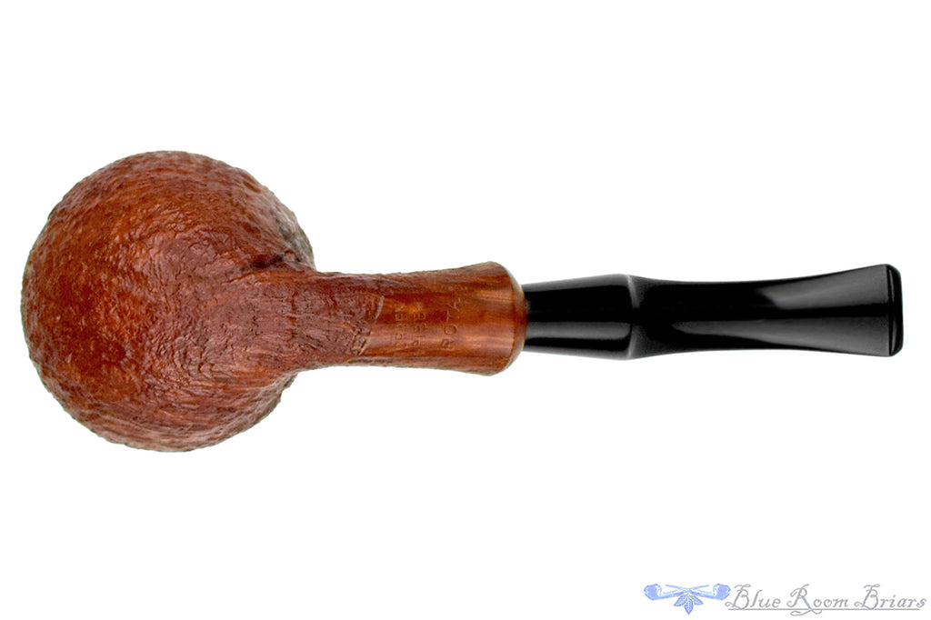 Blue Room Briars is proud to present this Torben ROTA Bent Sandblast Pear Estate Pipe