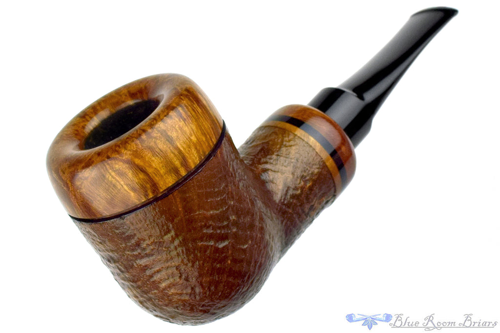 Johny Pipes Sandblast Billiard (9mm Filter) Calabash