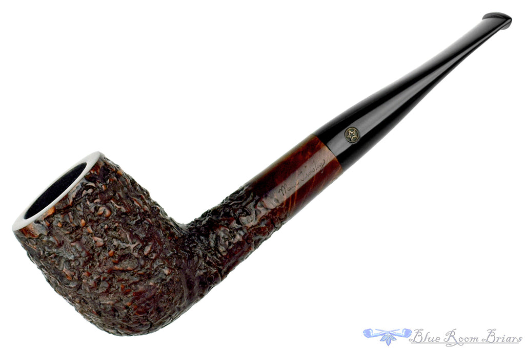 Mark Tinsky American Coral Rusticated Billiard Estate Pipe – Blue Room  Briars