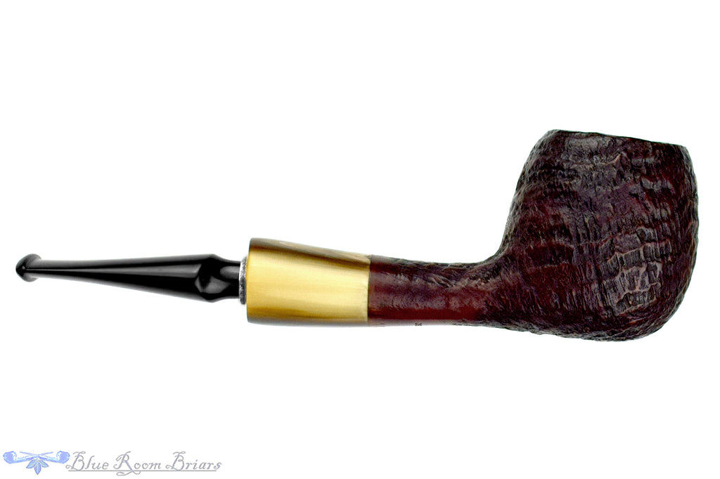 Blue Room Briars is proud to present this De Luxe 101 Sandblast Apple with Horn Ferrule Estate Pipe