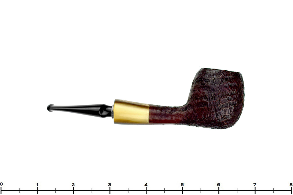 Blue Room Briars is proud to present this De Luxe 101 Sandblast Apple with Horn Ferrule Estate Pipe