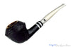 Blue Room Briars is proud to present this Stanwell Black White 406 Black Blast Bent Rhodesian with Acrylic Estate Pipe