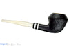 Blue Room Briars is proud to present this Stanwell Black White 406 Black Blast Bent Rhodesian with Acrylic Estate Pipe