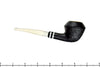 Blue Room Briars is proud to present this Stanwell Black White 406 Black Blast Bent Rhodesian with Acrylic Estate Pipe