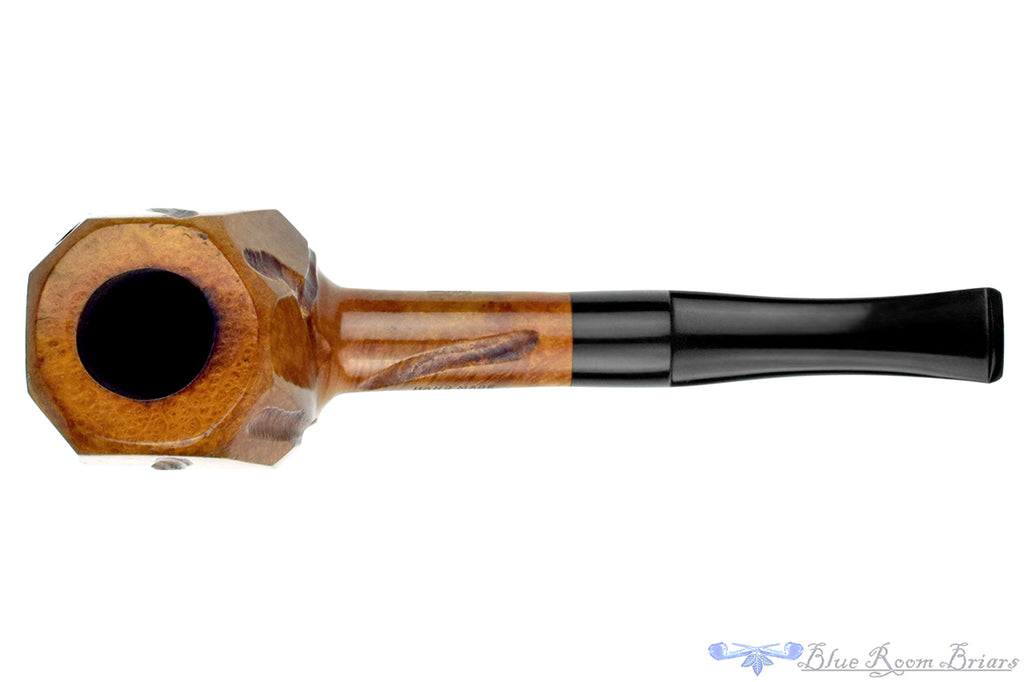 Blue Room Briars is proud to present this Weber Hand Made Large Spot Carved Paneled Apple Sitter Estate Pipe with Replacement Stem