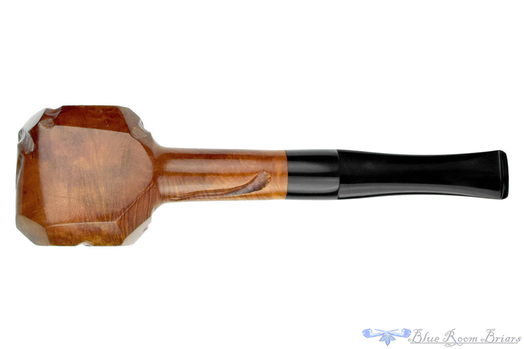 Blue Room Briars is proud to present this Weber Hand Made Large Spot Carved Paneled Apple Sitter Estate Pipe with Replacement Stem