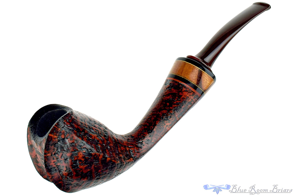 Blue Room Briars is proud to present this Daniel Mustran Pipe Bent Sandblast Cobra with Exotic Woods and Acrylic