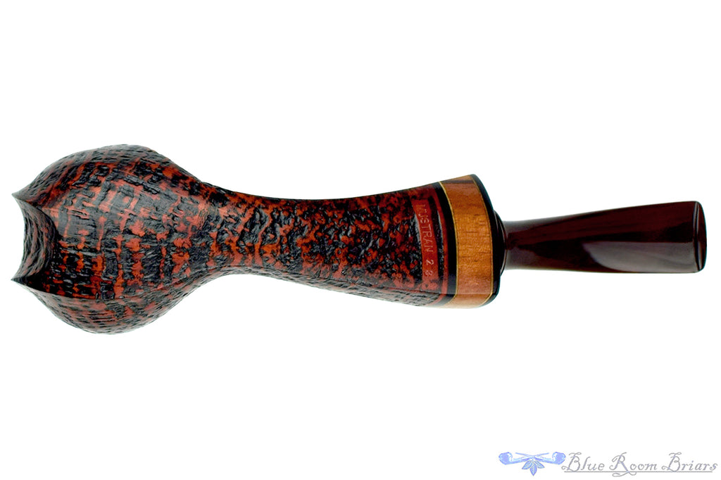 Blue Room Briars is proud to present this Daniel Mustran Pipe Bent Sandblast Cobra with Exotic Woods and Acrylic