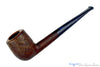 Blue Room Briars is proud to present this H Pipes by Aiden Hesslewood Sandblast Billiard with Denim Blue Brindle