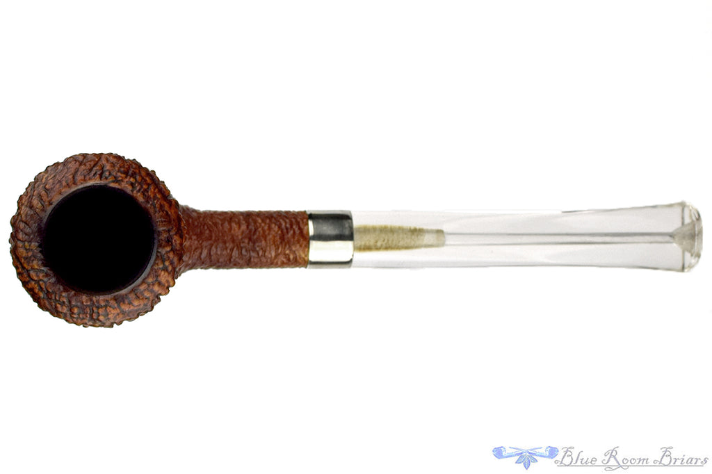 Savinelli Capri Root Briar Rusticated Poker with Nickel Estate Pipe