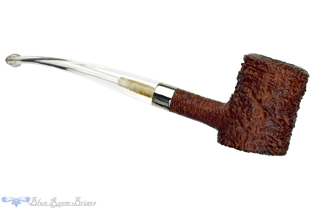 Savinelli Capri Root Briar Rusticated Poker with Nickel Estate Pipe