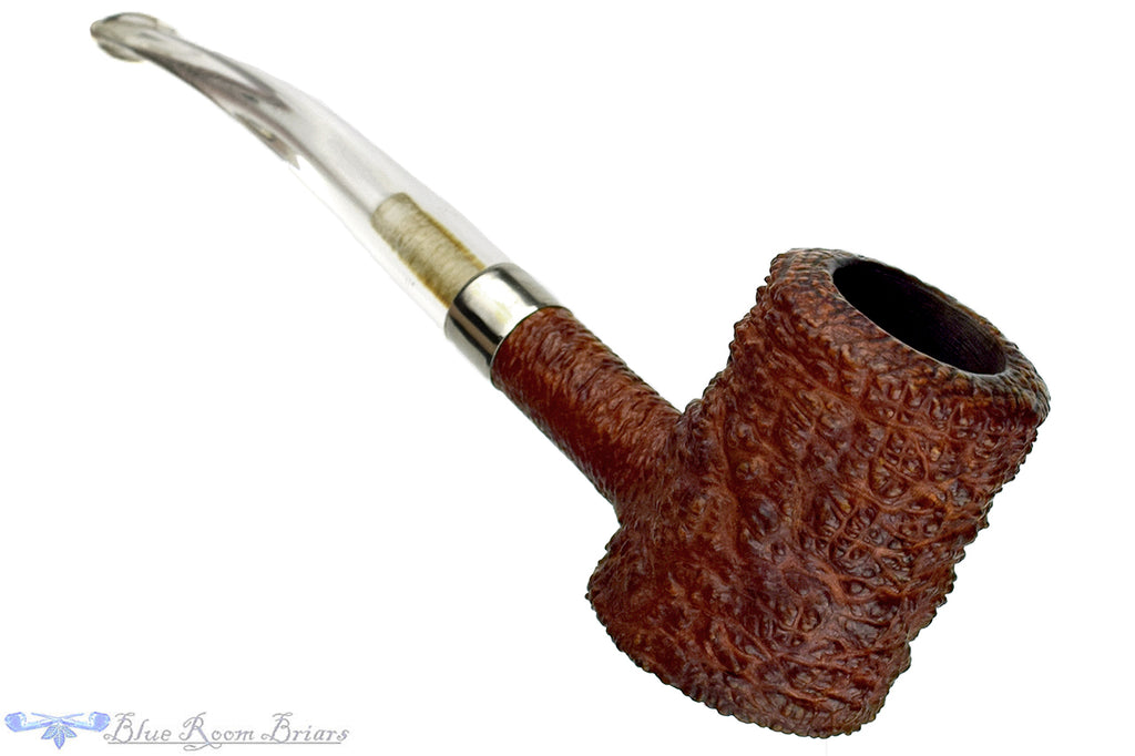 Savinelli Capri Root Briar Rusticated Poker with Nickel Estate Pipe