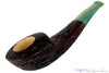 Blue Room Briars is proud to present this Jason Patrick Pipe Bent Sandblast Baby Horn with Brindle