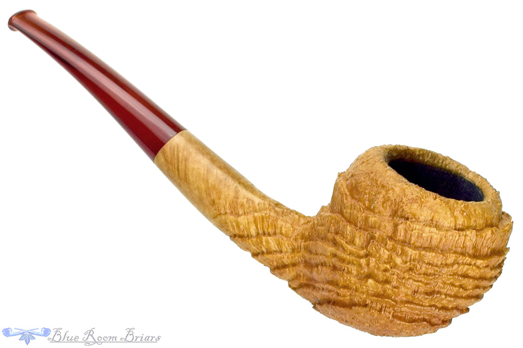 Blue Room Briars is proud to present this Chris Morgan Bent Sandblast Pale Apple Estate Pipe