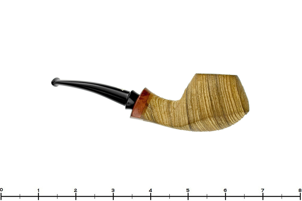 Blue Room Briars is proud to present this Il Duca Baron Bent Sandblast Olive Wood Volcano with Briar Estate Pipe