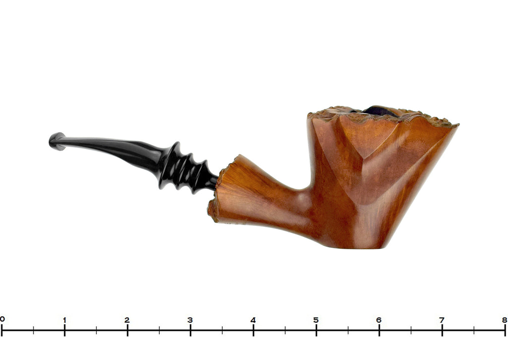 Blue Room Briars is proud to present this Bjarne Hand Carved Bent Freehand with Plateaux Estate Pipe