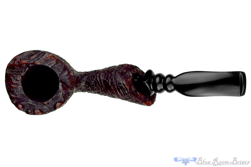 Blue Room Briars is proud to present this Freehand Bent Sandblast with Plateaux Estate Pipe