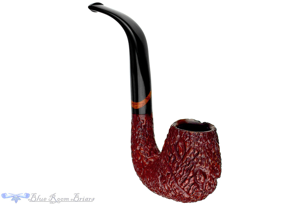 Blue Room Briars is proud to present this Aldo Velani Grande 43 Full Bent Carved Billiard with Briar Estate Pipe