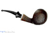 Blue Room Briars is proud to present this Russ Cook (2015 Make) Bent Sandblast Blowfish with Stone Estate Pipe