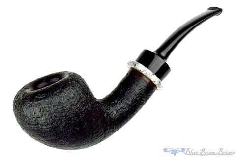 Stanwell Bent Sandblast Dublin with Silver Plaquette Estate Pipe