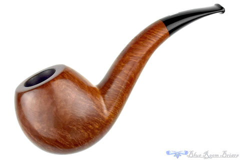 Savinelli Oscar Tiger 104 Rusticated Billiard (6mm Filter) Sitter with Brass Estate Pipe