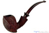 Blue Room Briars is proud to present this Russ Cook (2020 Make) Bent Sandblast Turtle with Brindle Estate Pipe