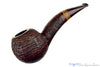 Blue Room Briars is proud to present this Dr. Bob Ring Blast Hawkbill with Zebrawood and Brindle Estate Pipe