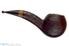 Blue Room Briars is proud to present this Dr. Bob Ring Blast Hawkbill with Zebrawood and Brindle Estate Pipe