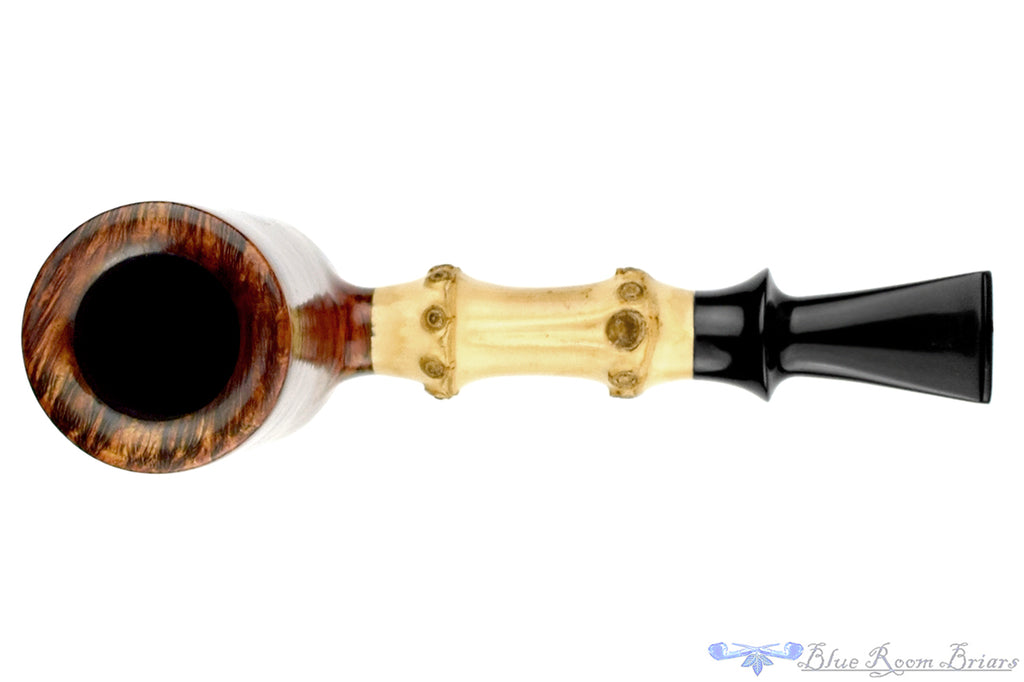 Blue Room Briars is proud to present this Cardinal House (Walt Canoy) Hollingsworth E15 Poker with Bamboo Estate Pipe