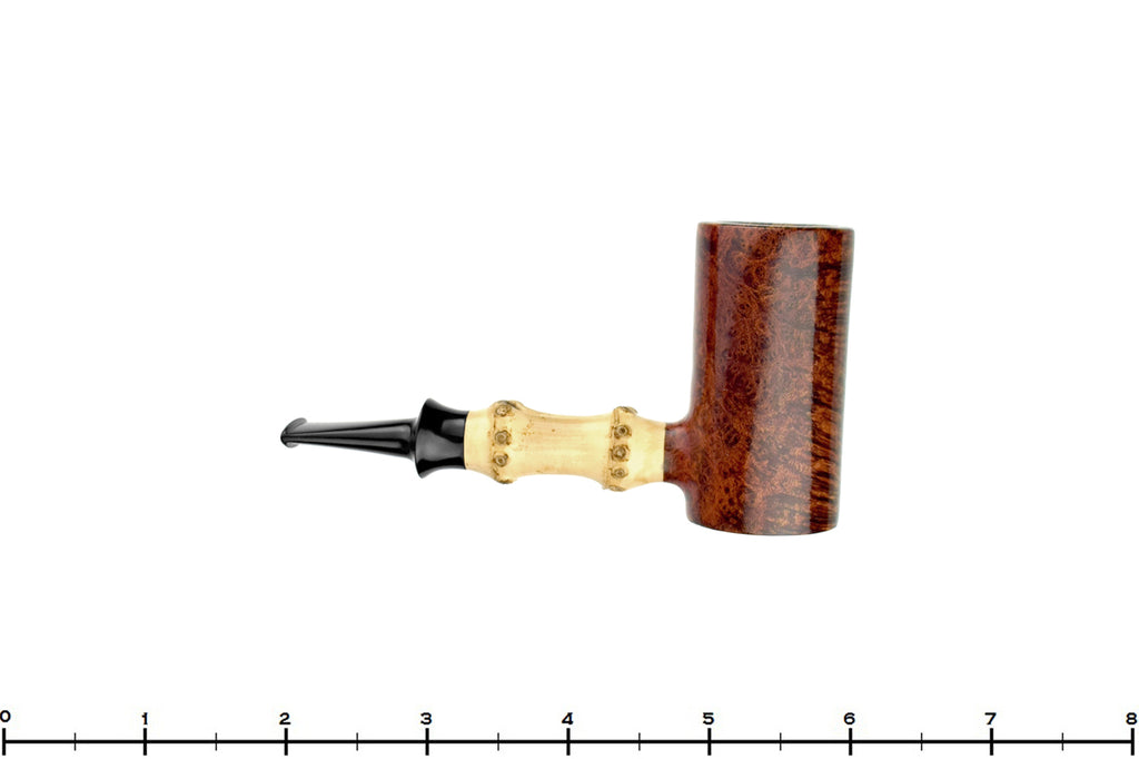 Blue Room Briars is proud to present this Cardinal House (Walt Canoy) Hollingsworth E15 Poker with Bamboo Estate Pipe