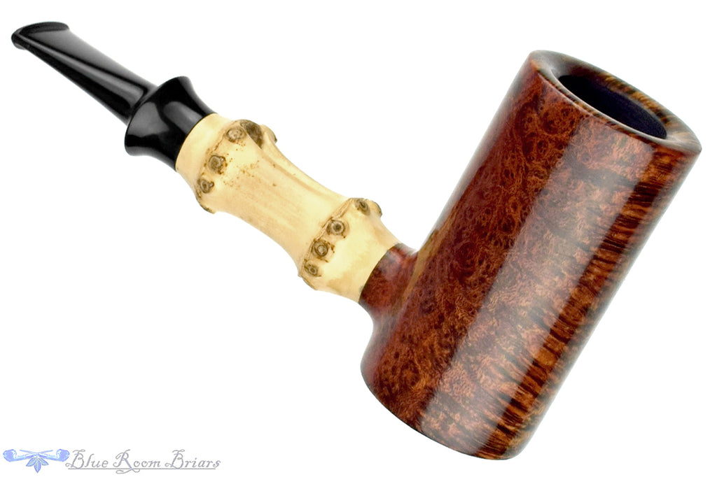 Blue Room Briars is proud to present this Cardinal House (Walt Canoy) Hollingsworth E15 Poker with Bamboo Estate Pipe