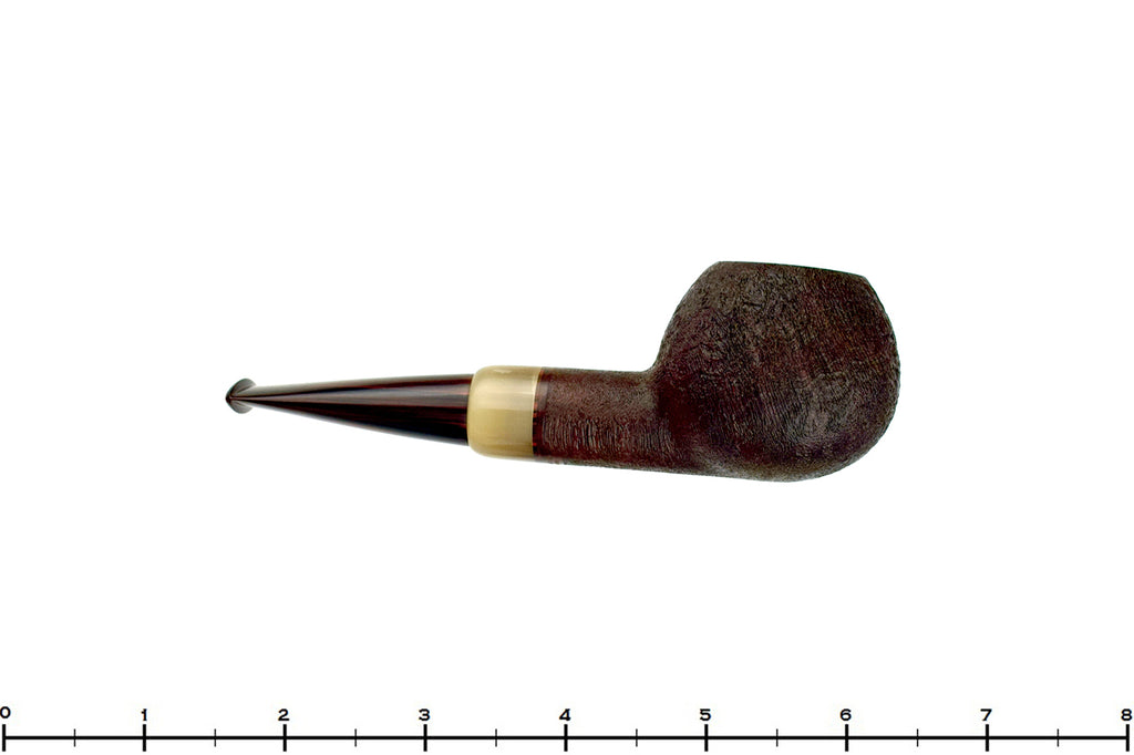 Blue Room Briars is proud to present this Maksim Nazarenko Sandblast Tomato with Horn and Brindle UNSMOKED Estate Pipe