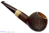 Blue Room Briars is proud to present this Maksim Nazarenko Sandblast Tomato with Horn and Brindle UNSMOKED Estate Pipe