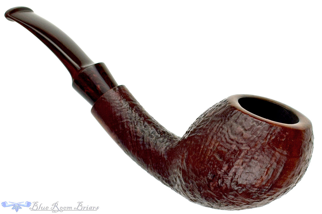 Blue Room Briars is proud to present this Jørn Larsen Bent Sandblast Cobra with Brindle Estate Pipe