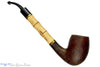 Blue Room Briars is proud to present this Genod Pipe Bent Sandblast Billiard with Wood Shank Extension and Brass