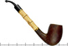 Blue Room Briars is proud to present this Genod Pipe Bent Sandblast Billiard with Wood Shank Extension and Brass