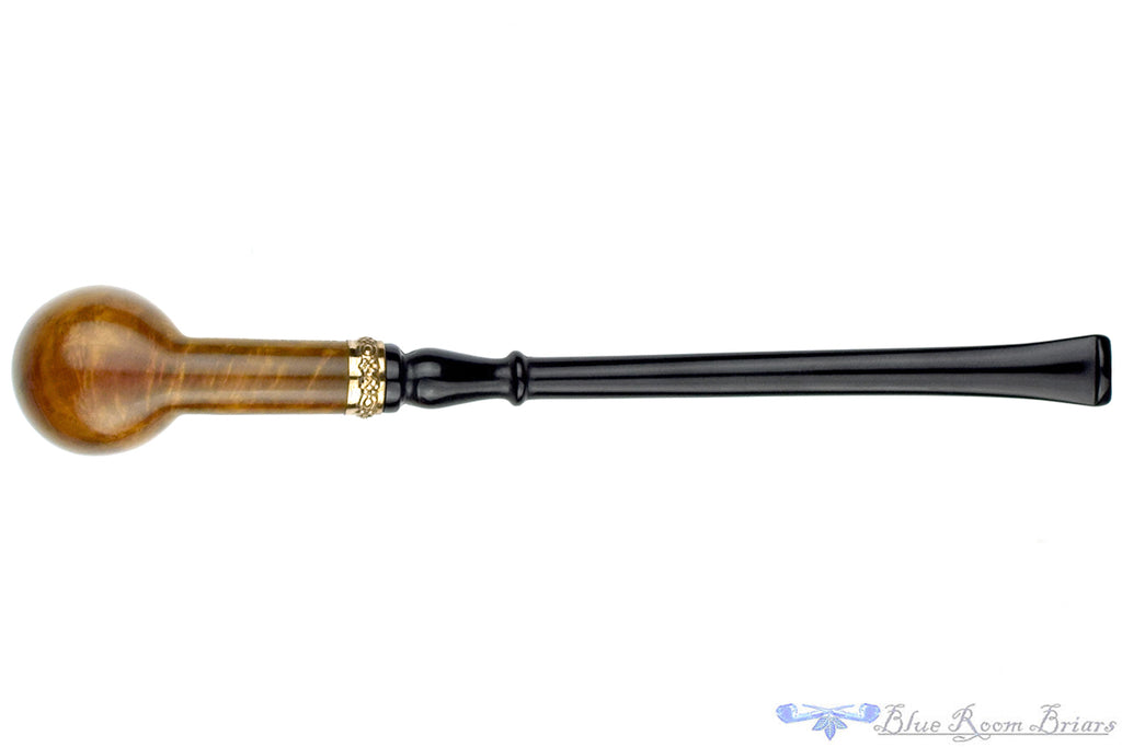 Blue Room Briars is proud to present this Genod Pipe Bent Billiard Demi-Warden with Copper