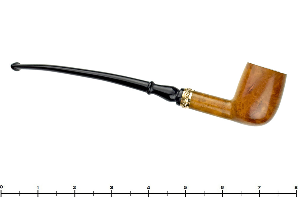 Blue Room Briars is proud to present this Genod Pipe Bent Billiard Demi-Warden with Copper