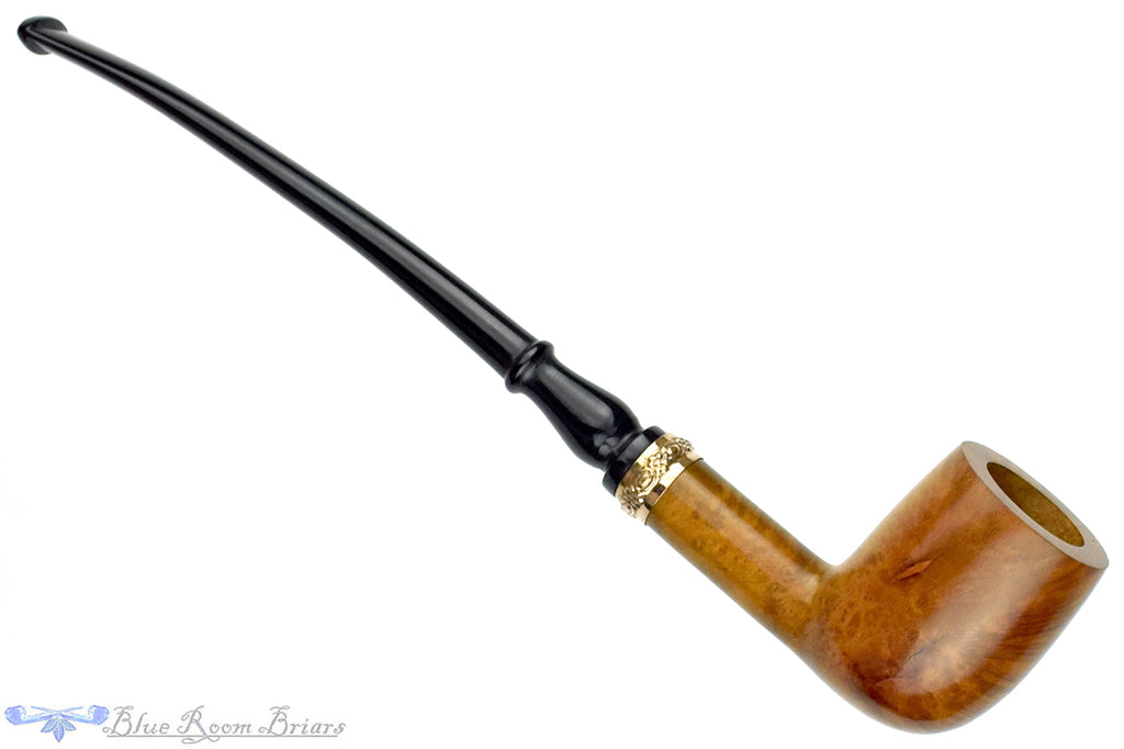 Blue Room Briars is proud to present this Genod Pipe Bent Billiard Demi-Warden with Copper