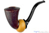 Blue Room Briars is proud to present this Marek Cikl Pipe Bent Sandblast McBash with Calabash Gourd